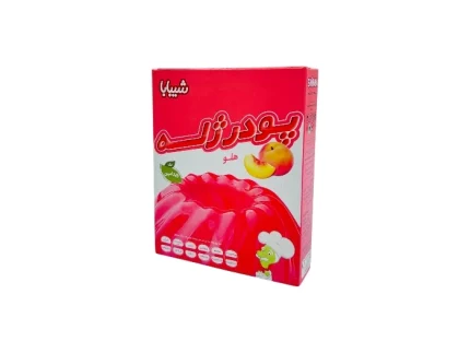 پودر ژله هلو دسر ارزان قیمت شیبانا