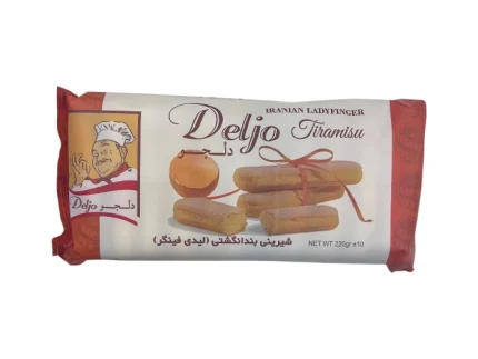 شیرینی بند انگشتی و بیسکوییت لیدی فینگر تیرامیسو دلجو 220 گرم 22 عدد مناسب تهیه دسر