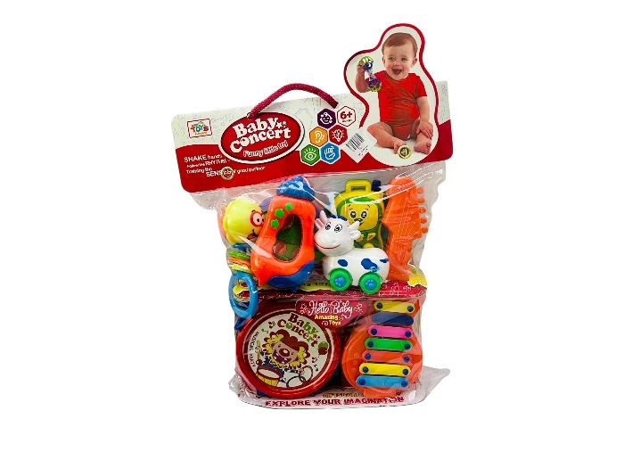 ست جغجغه موزیکال نوزادی ۸ عددی مدل BABY CONCERT