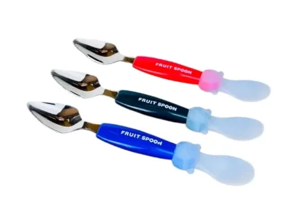 قاشق دو طرفه و پوره کن نوزادی ترکیب سیلیکون و استیل آبی مشکی قرمز قیمت خرید مناسب