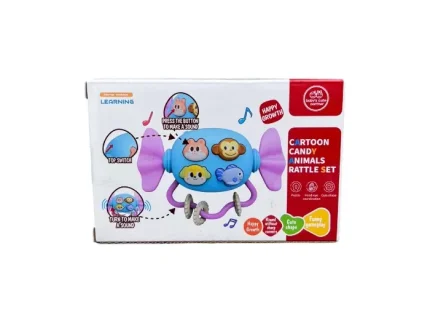 بسته بندی اسباب بازی بیزی بال و دندان گیر موزیکال آبنباتی ارزان