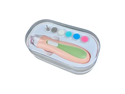 سوهان برقی نوزاد کودک و بزرگسال چراغدار رنگ گلبهی دارای ست مانیکور