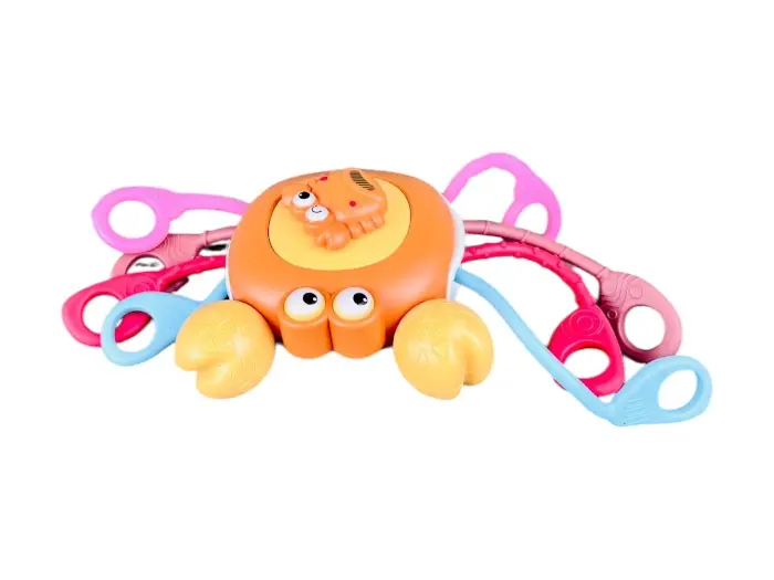 بیزی بال خرچنگ دست ورزی نارنجی پلاستیک و سیلیکونی ارزان برای نوزادان وکودکان