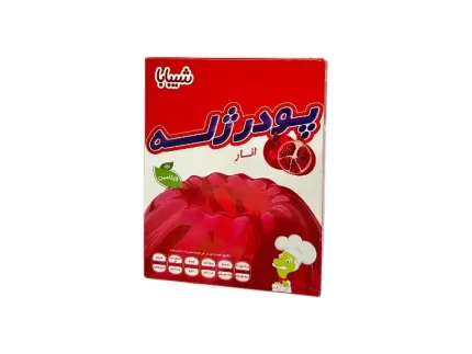 پودر ژله انار شیبابا قنادی ارزان قرمز