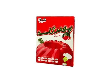پودر ژله هندوانه شیبابا قنادی ارزان قرمز رنگ 100 گرم