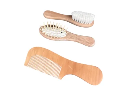 شانه برس چوبی 3 عددی ارزان قیمت ومناسب نوزادان وکودکان