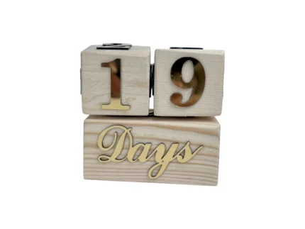 ماهگرد شمار کودک رو میزی چوبی طلایی روز شمار ماه شمار سالشمار