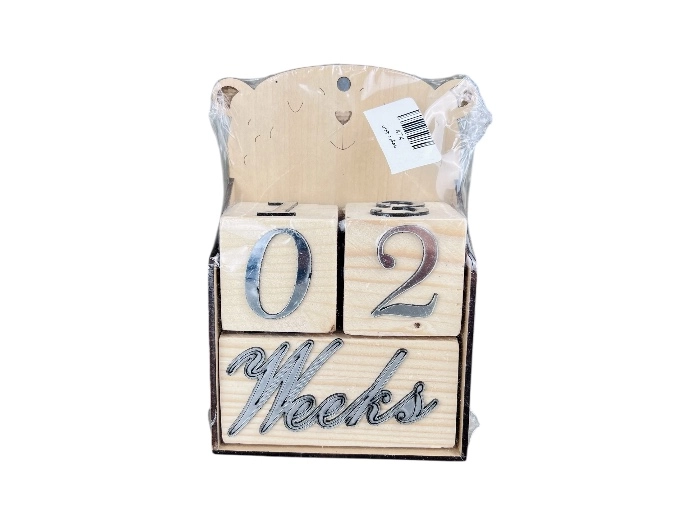 ماهگرد چوبی استند دار نوزاد نقره ای خرید ارزان قیمت مناسب