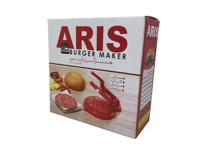 بسته بندی همبرگر زن دستی آریس پلاستیکی سفید رنگ