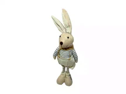 عروسک خرگوش مخمل کبریتی کد 1550 مناسب برای دکور و سیسمونی و هدیه