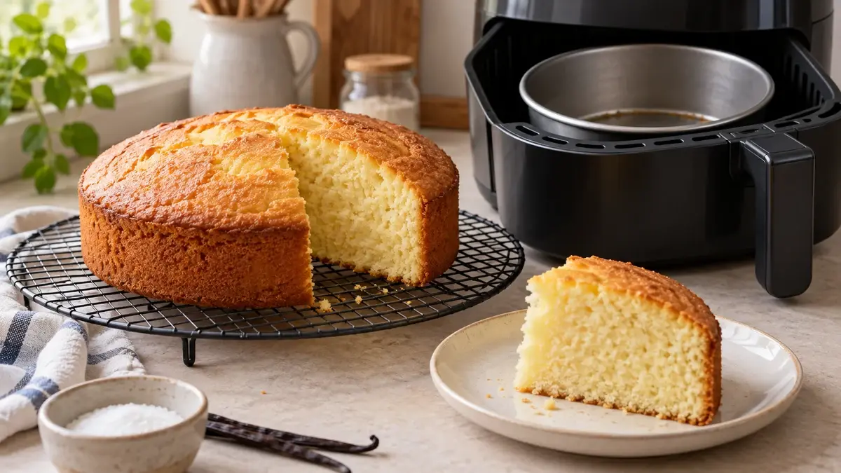 طرز تهیه کیک ساده در هواپز با مواد اولیه خانگی