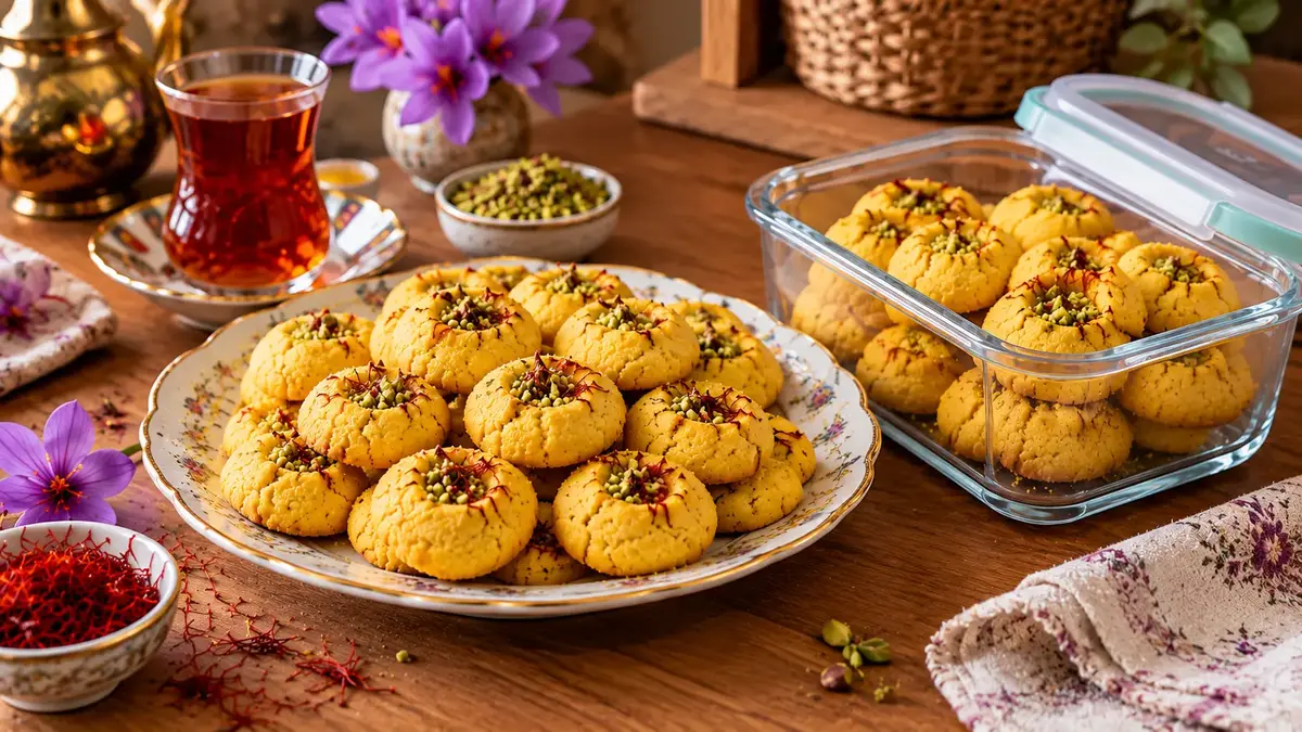 طرز تهیه شیرینی زعفرانی رژیمی با عسل؛ بدون شکر سفید
